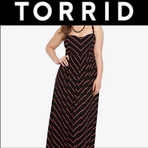 Torrid Maxi Chevron Stripe Dress